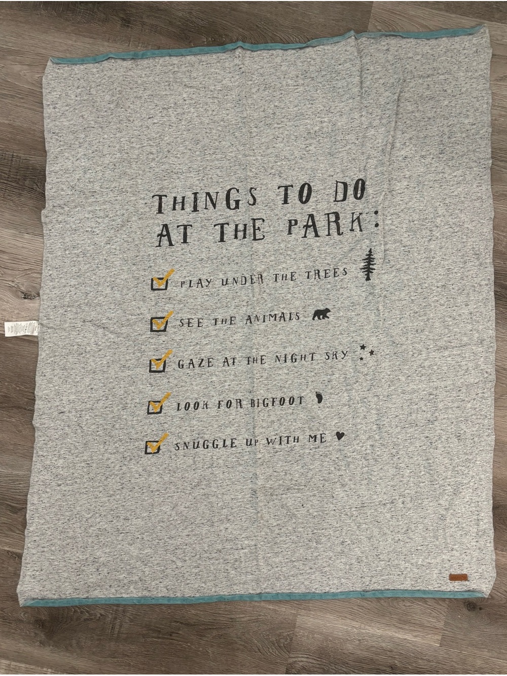 Robeez grey baby blanket 'Things to Do at the Park' Graphic Blanket